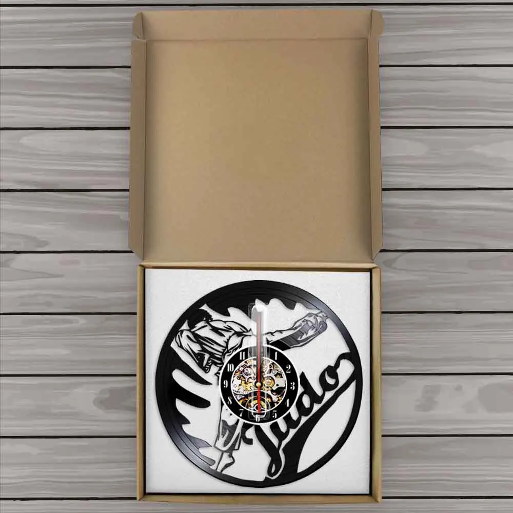 Настенные часы Judo с виниловой пластиной винтажные японские боевые искусства