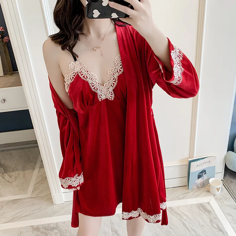 Женские пижамные комплекты из 2 предметов Pleuche осенне-зимняя одежда для дома