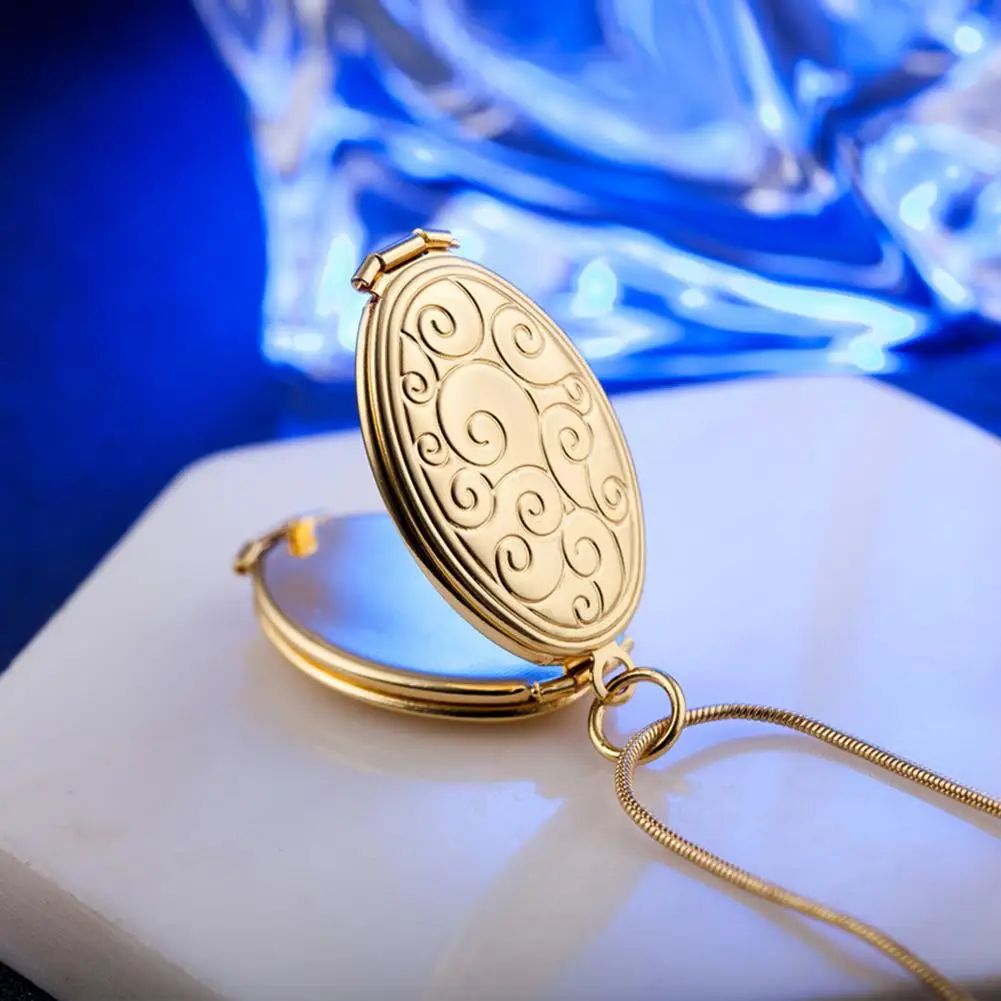 Винтажная Женская расширяющаяся 4 фоторамка медальон Овальный цветочный кулон