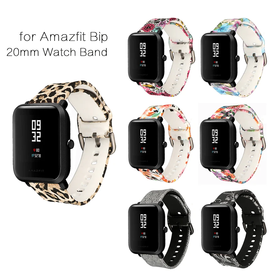 Ремешок силиконовый для часов Amazfit Bip сменный Браслет Для Xiaomi Huami S/Bip U/GTS/GTR 42 мм 20