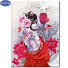 Алмазная вышивка цветы с татуировкой, картины с круглыми стразами, полноразмерная мозаика 5d сделай сам, домашний декор