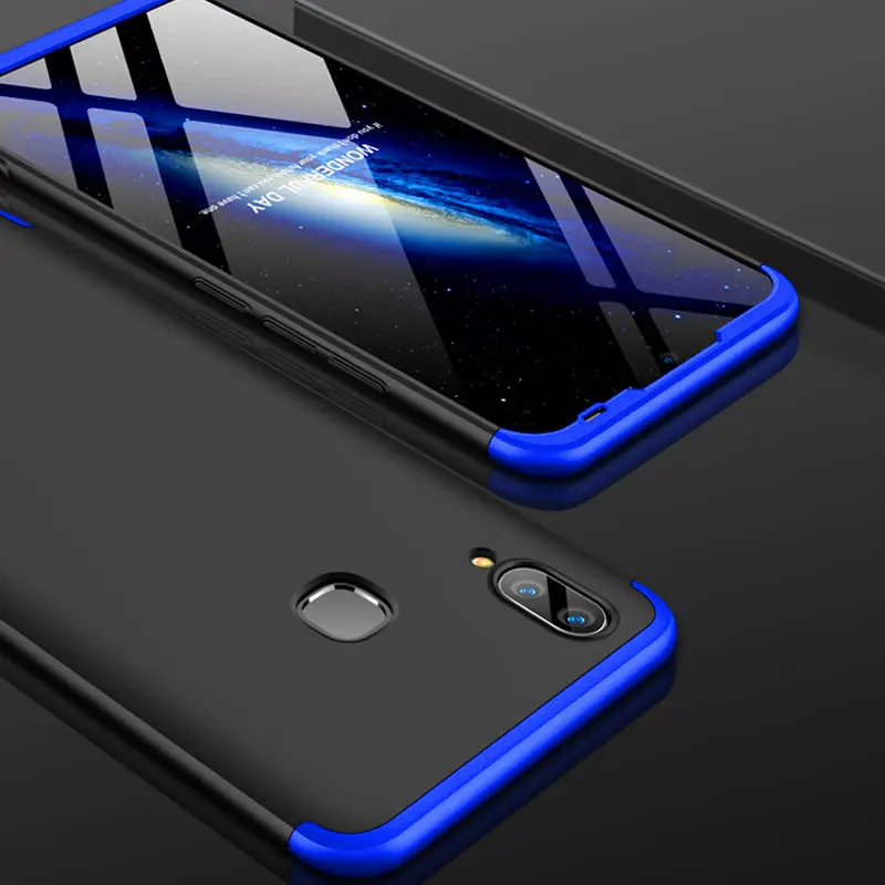 Vivo Y91 Y93 Y95 360 чехол 360 градусов полный чехол матовый чехол для Vivo Y 91 93 95 VivoY95 VivoY93 противоударный чехол со стеклянной пленкой