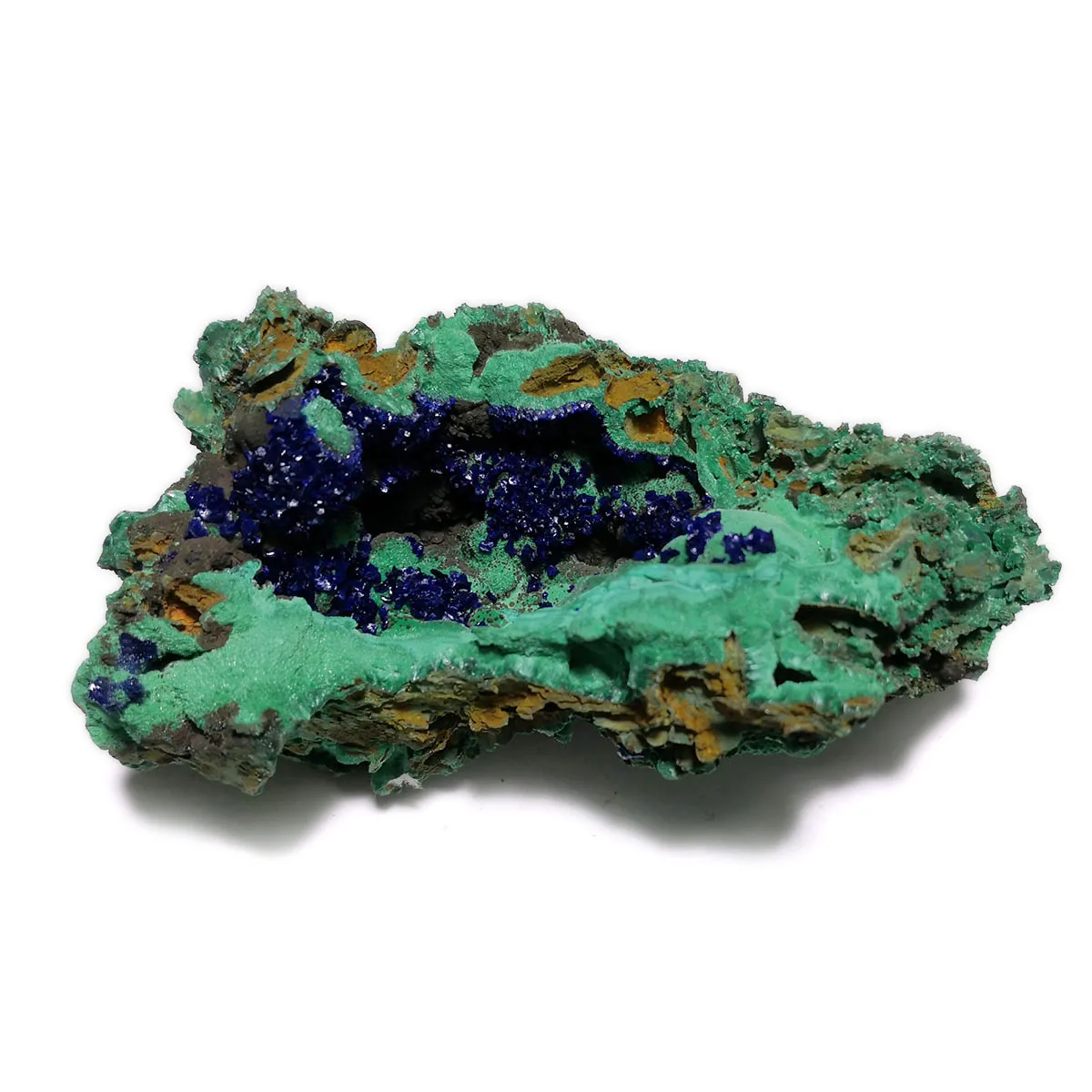 

167g B6-2b Shiny Natural Azurite Malachite Mineral Crystal Specimen Decoration Gift Collection from Anhui Province China