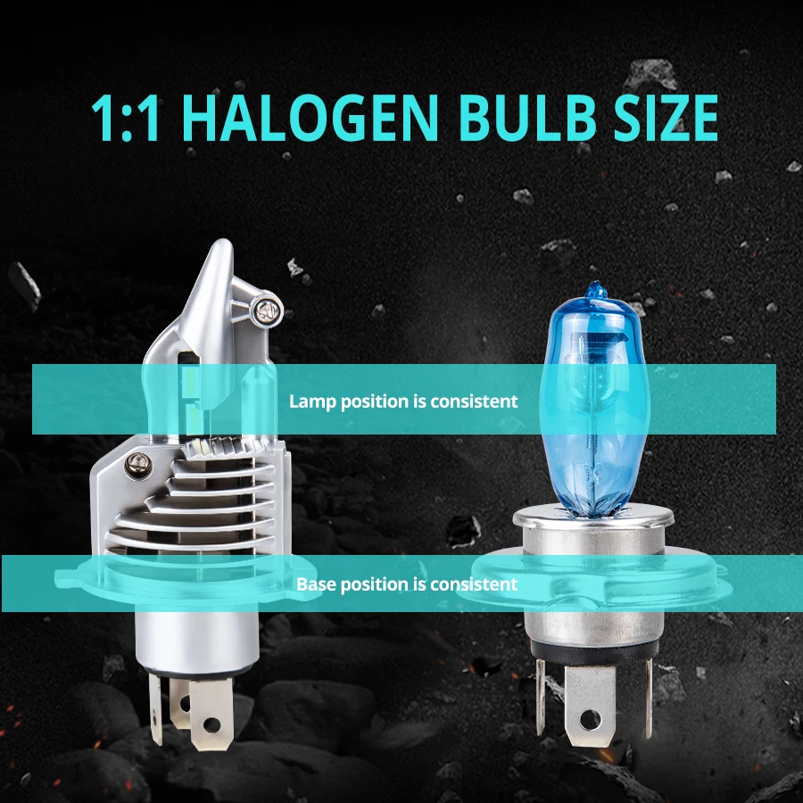 Светодиодная лампа H4 для автомобиля/мотоцикла светодиодный светильник 72 Вт 12 В