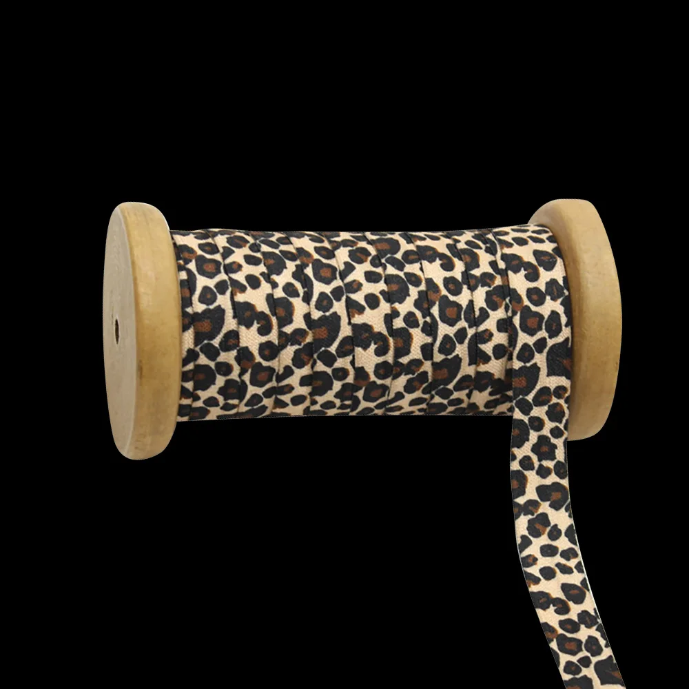 DIY Leopard Печатный Эластичный Цветок кружевная отделка лента с вышивкой шитье