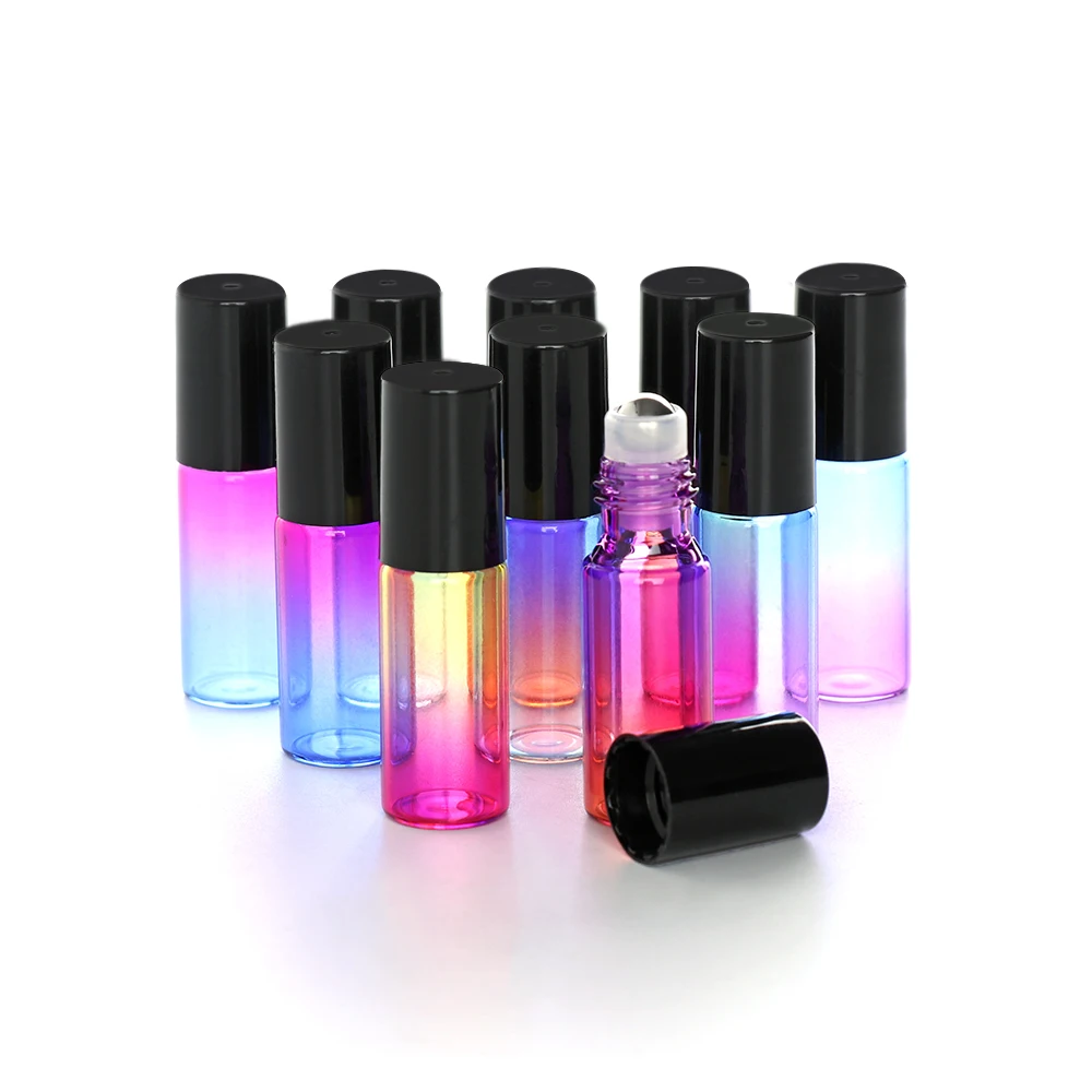 10 шт./лот 5 мл многоразовые бутылки рулон пустой парфюмерной стеклянной для