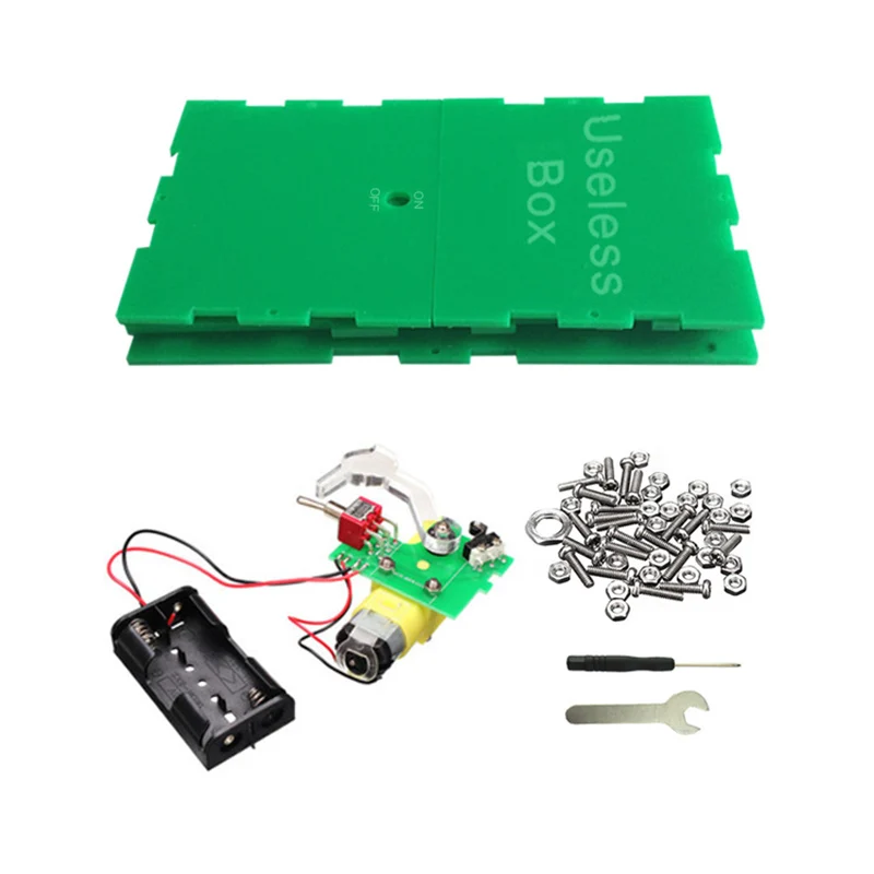 Green DIY Box Пластиковая бесполезная коробка, креативные игрушки для детей и взрослых веселые игрушки на вечеринку, хитрое практичное, оставьте меня в одиночной коробке, прекрасный мотор, мастерство, подарки - Цвет: Green DIY Box