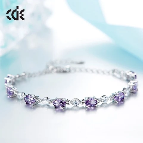 

925 Silver Bracelet Female Amethyst Mori Style Student Korean Simple Personalized Fresh Jewelry Birthday Gift for Girlfriend