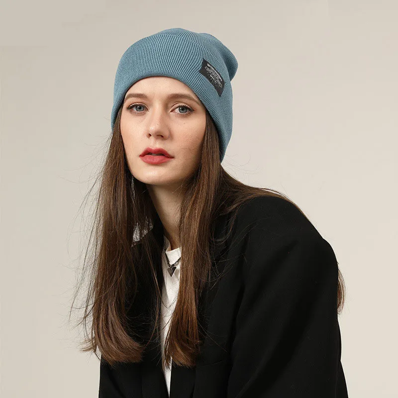 

Knitted Beanie Women's Hat Winter Men Skullies Beanies Warm Casual Slouchy Hat Crochet Beanie Hat Female Baggy Cap Cheap Outdoor