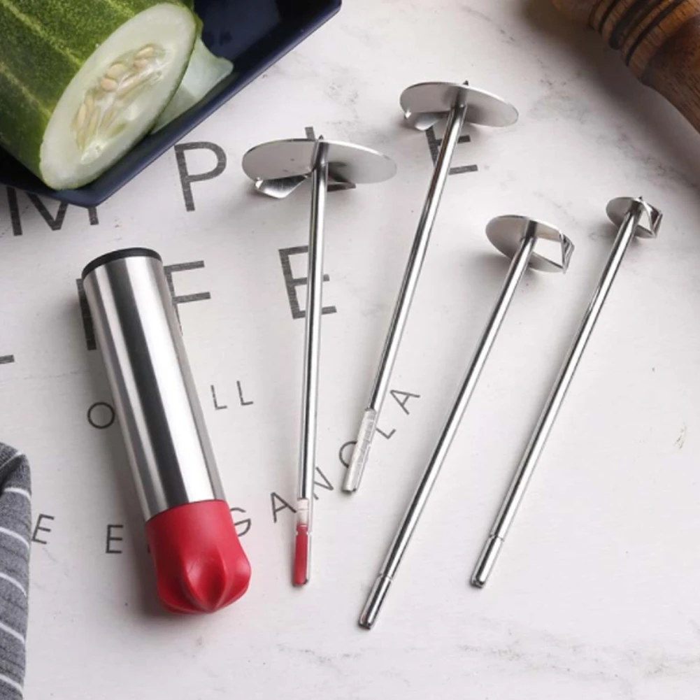 

Fruit Corer Fruit Seed Core Remover Vegetable Drill Stainless Steel Fruit And Vegetable Corer Remover Set Kitchen Accessories