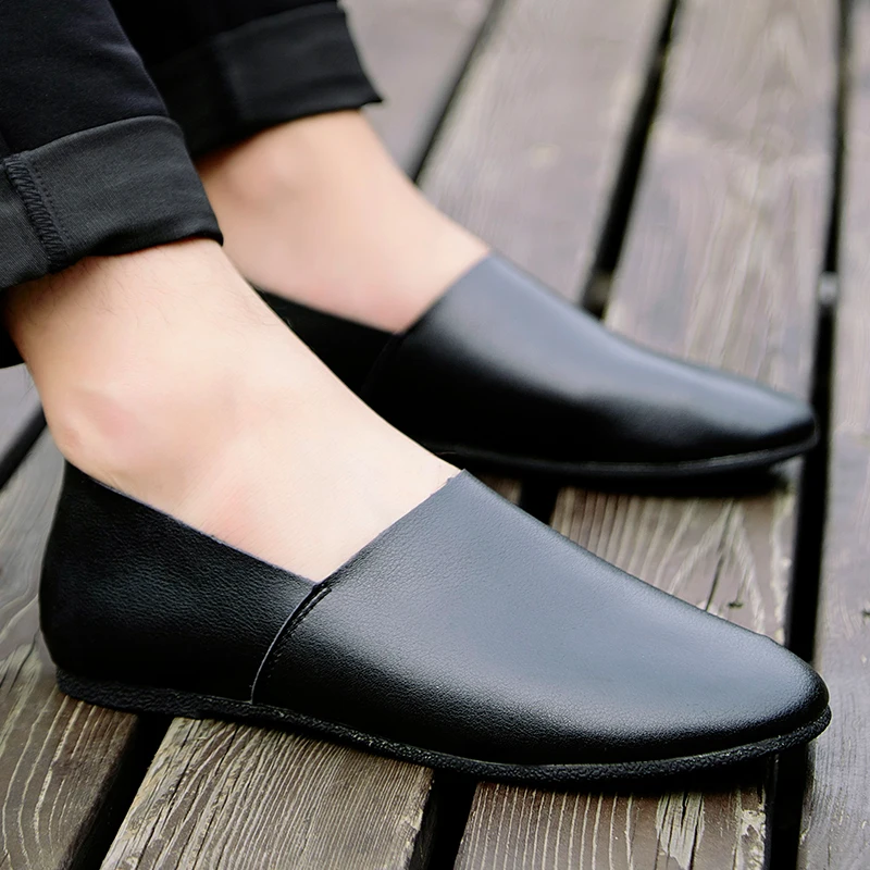 

Мужская повседневная обувь; Модная мужская обувь; Кожаные мужские лоферы; Дышащие Мокасины без застежки; Мужская обувь на плоской подошве; М...