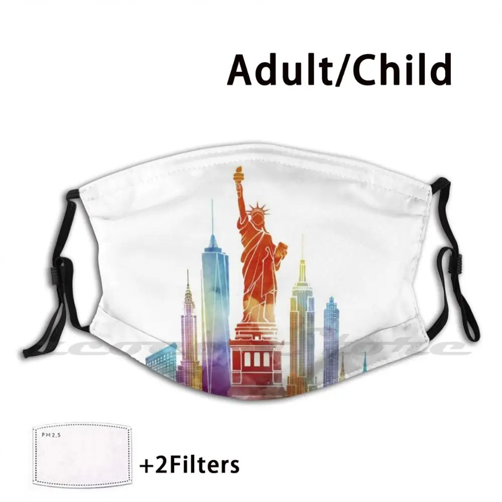 

A Statue In New York Washable Trending Customized Pm2.5 Filter Mask New York Statue Statue In New York Statue Of Liberty