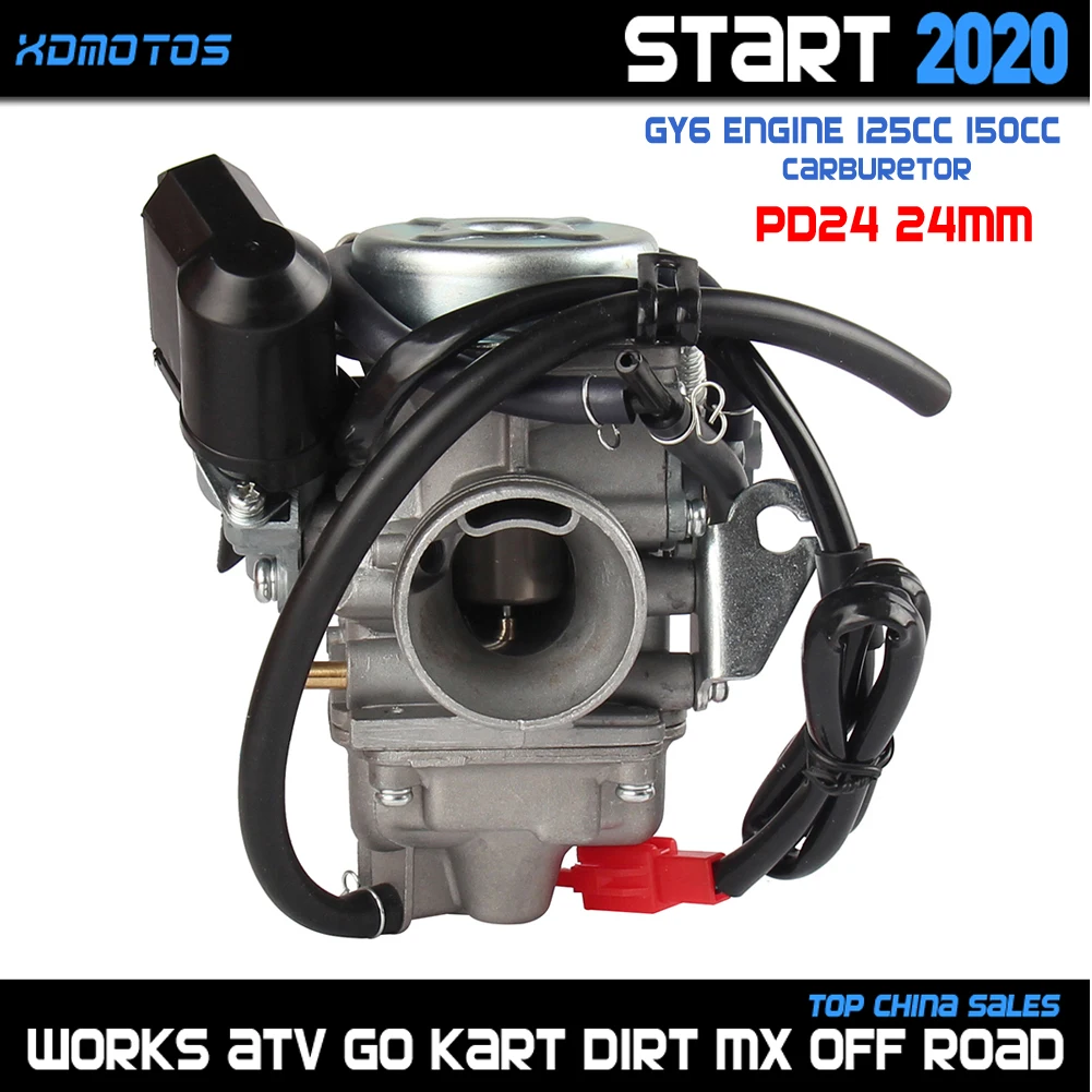

GY6 Carb 24mm PD24J Carburetor For 4 Stroke GY6 125cc 150cc 152 157 QMI QMJ Engine Motorcycle ATV Quad Go Kart Moped Scooter