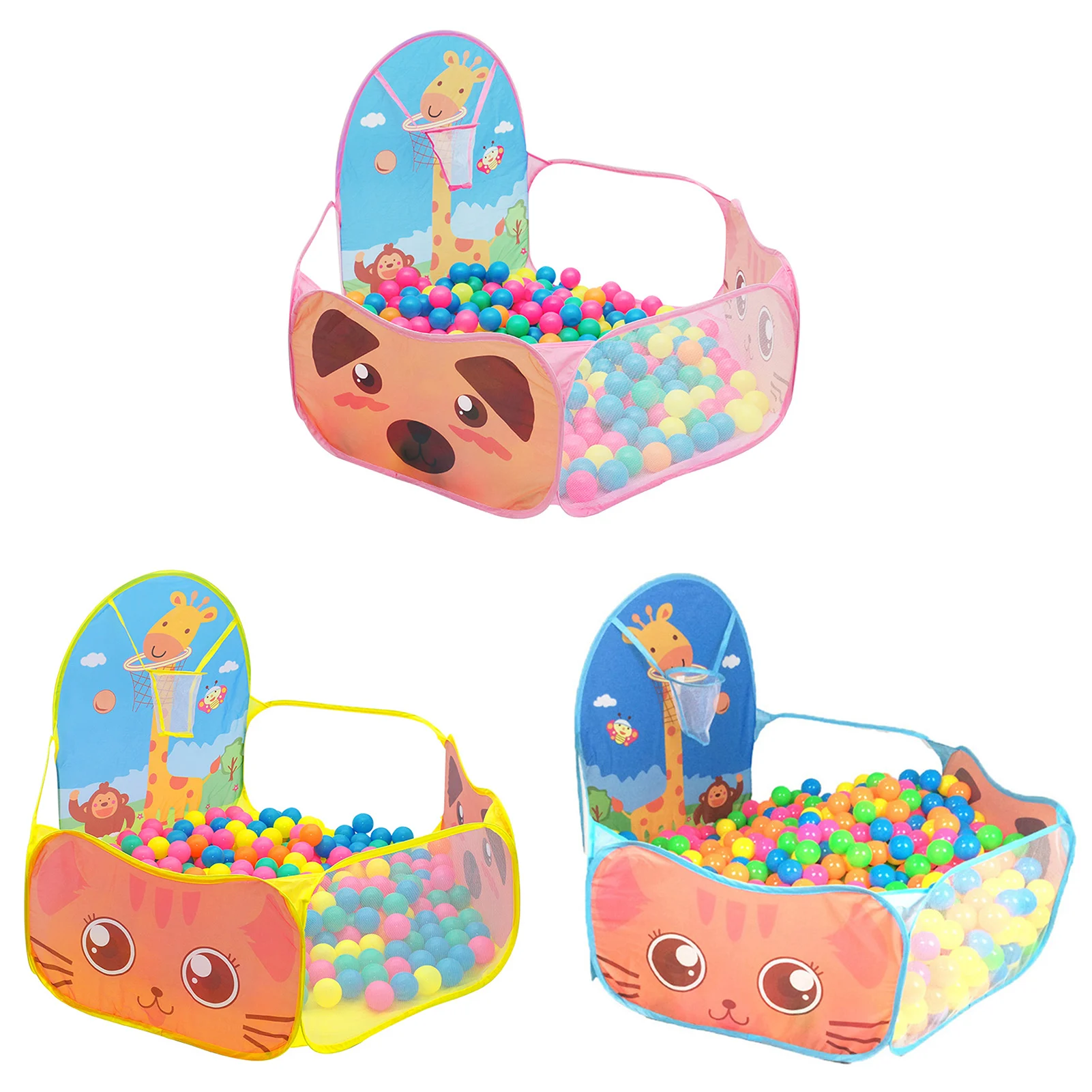 

Baby Playpen Portable Kids Indoor Outdoor Safe Tent Children Foldable Playpens Game For Kids Cartoon Throwing Basketball Pool
