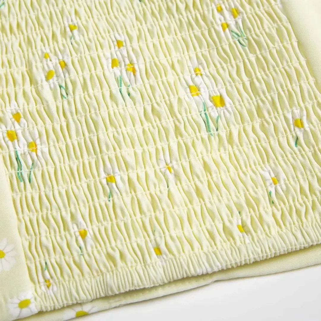 

XNWMNZ Summer 2021 ins new women's square neck cardigan tube top short umbilical print short-sleeved T-shirt Female Sexy shirts