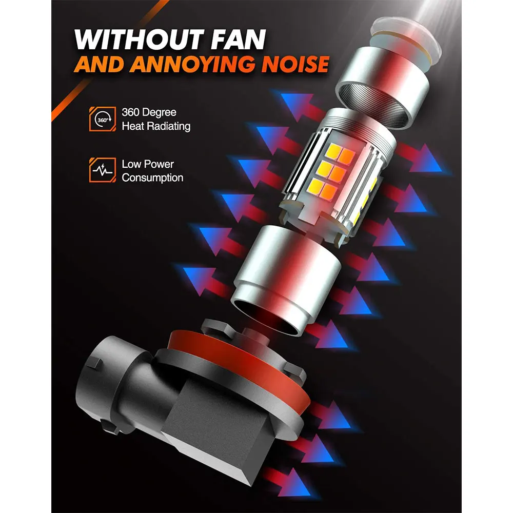 Автомобильные светодиодсветодиодный противотумансветильник фары серии F1 H8 H9 9006