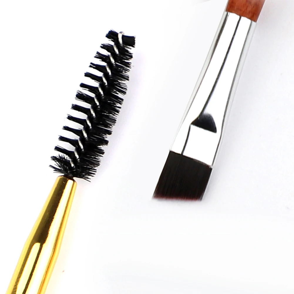 Wooden Double Head Soft Makeup Brush for Eyebrow Eyelashes Facial Beauty Tool | Красота и здоровье