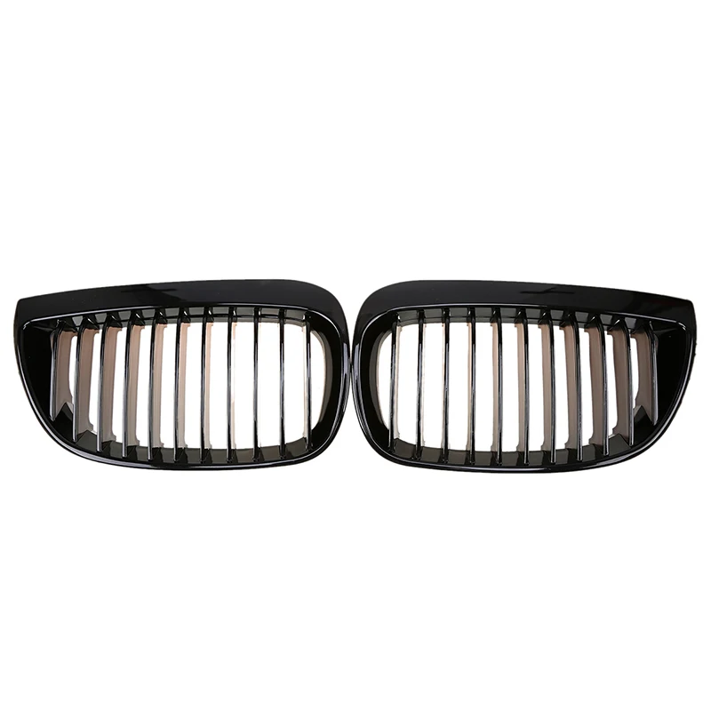 POSSBAY Front Kidney Grille for BMW 1-Series E87 118i/120d/120i 5-door 2004-2007 Pre-facelift Shiny Gloss Black Racing Grills images - 6