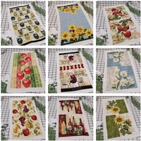5pcslot 38x63cm colorful flower printed cotton tea towels kitchen dishcloth water absorption household cleaning cloths