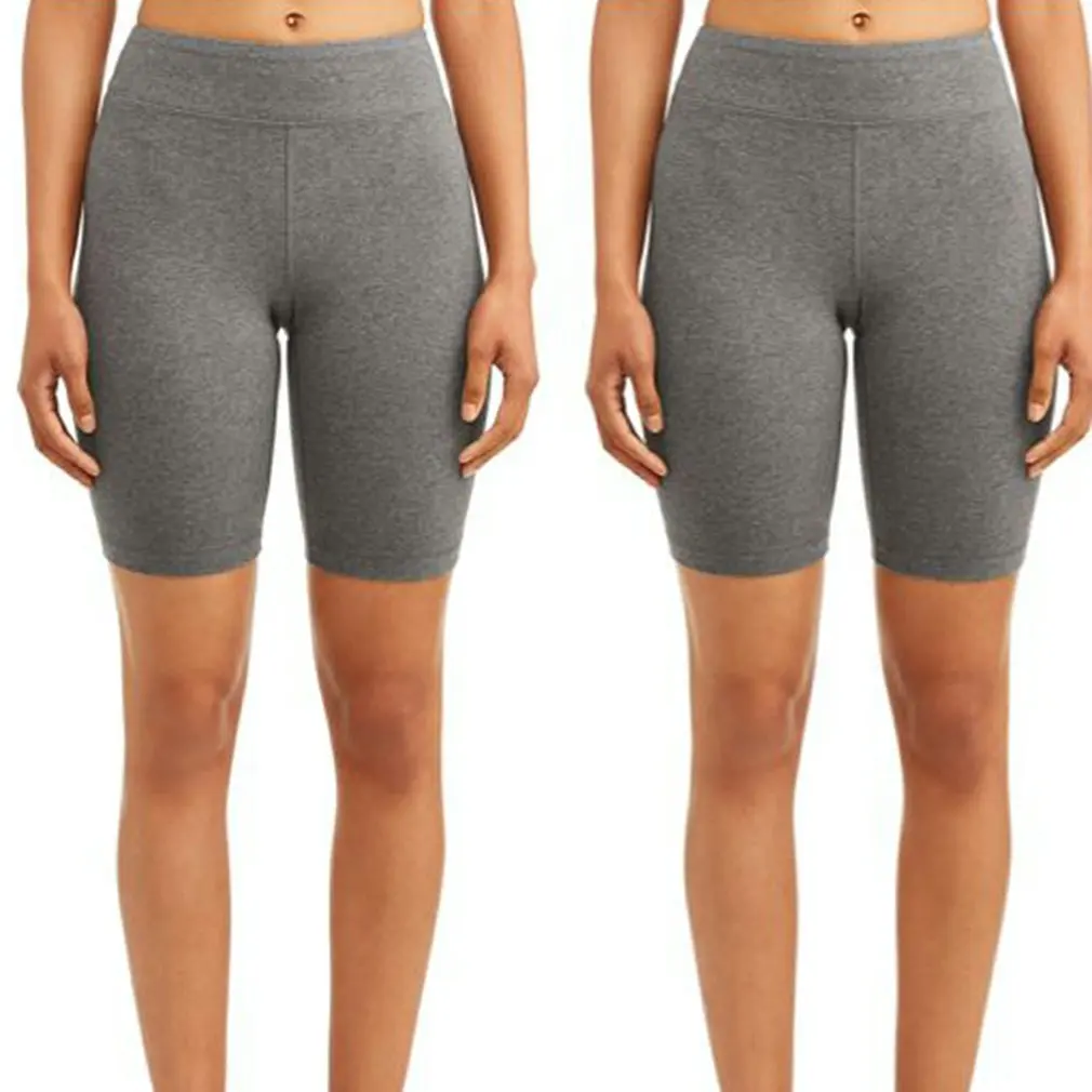 

Slim Fit High Waist Yoga Sport Shorts Hip Push Up Women Plain Soft Nylon Fitness Running Shorts Tummy Control Workout Gym Shorts