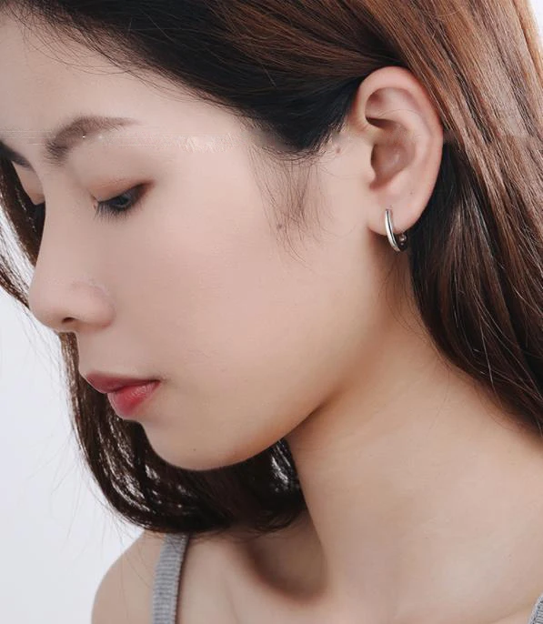 Новые простые серьги с гладкой поверхностью толстые маленькие u круглые