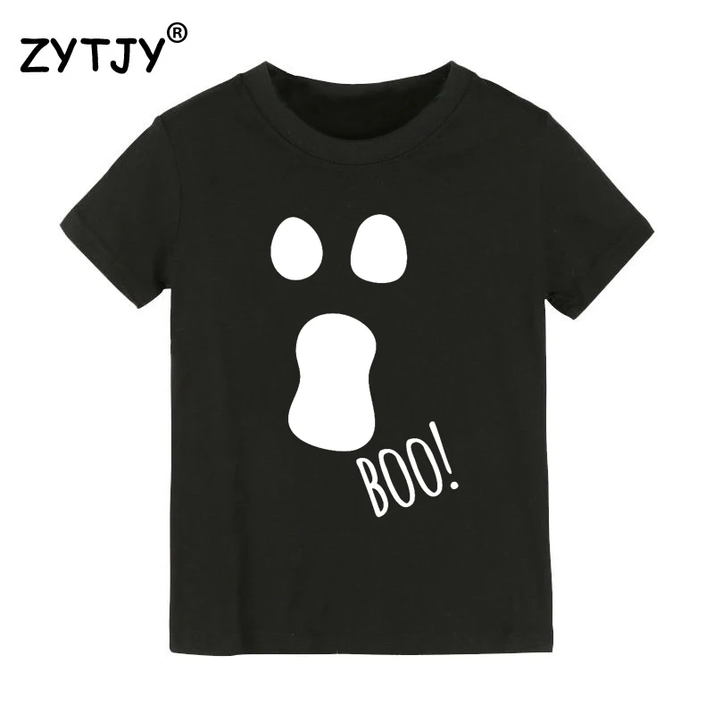 Детская футболка boo с принтом Хэллоуина для мальчиков и девочек одежда детей