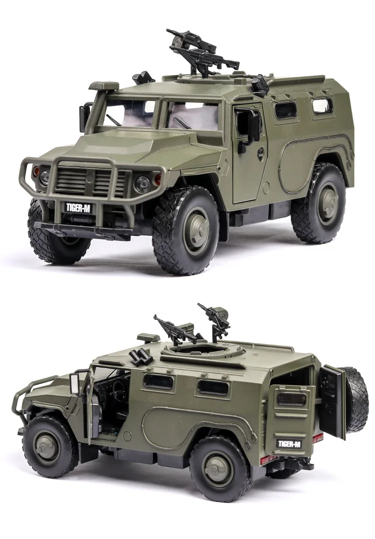 Игрушки 1:32 военный Тигр взрывозащищенный бронированный автомобиль с акустооптическим открыванием двери сплав игрушка модель игрушка для мальчиков детские игрушки