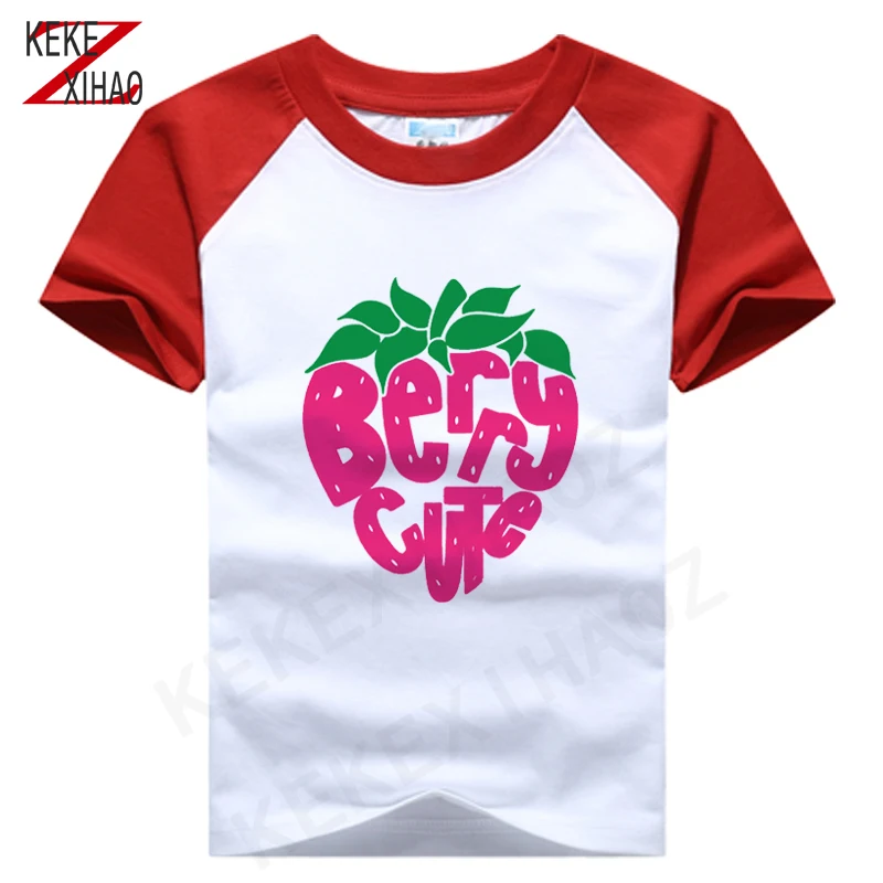 

Summer Clothes Baby T-shirt Kids Short Sleeve t shirt Girls Top Boy Clothing Cotton T-shirt Baby Girl shirt Strawberry pattern