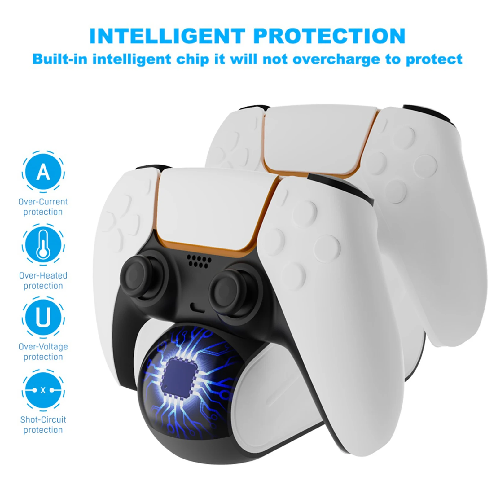 

Светодиодный контроллер Зарядное устройство Док-станция для PS5 двойной Зарядное устройство быстрой зарядки стенд станция для док-станции д...