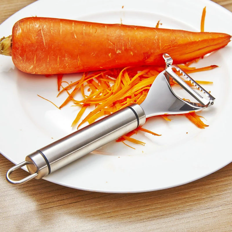 

Stainless Steel Double-blade Peeler Potato Grater Multi-Function Cutter Kitchen Supplies JS23