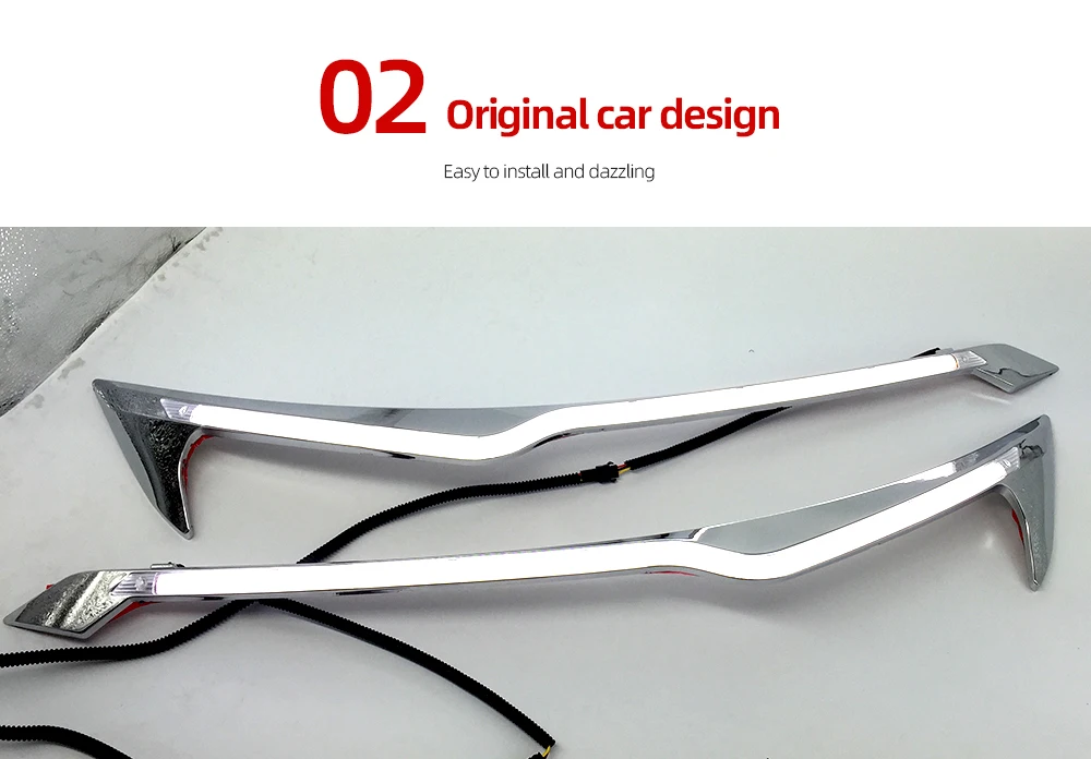 CSCSNL 2 шт. для Honda CRV 2012 2013 Автомобильный головной светильник светодиодный для бровей дневной ходовой светильник DRL с желтым поворотным сигналом светильник