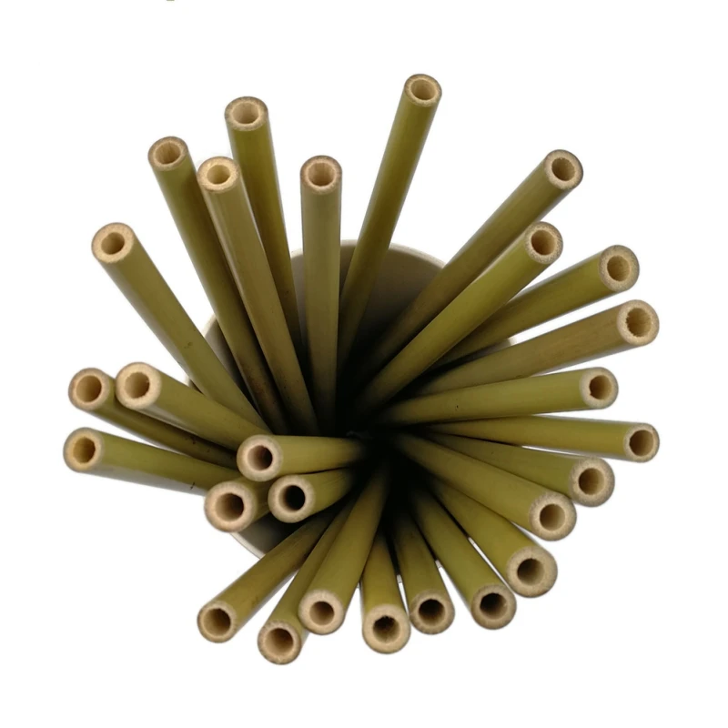 

12pcs/set Bamboo Drinking Straws Reusable Eco-Friendly Party Kitchen Straws With Clean Brush Drop Shipping Wholesale
