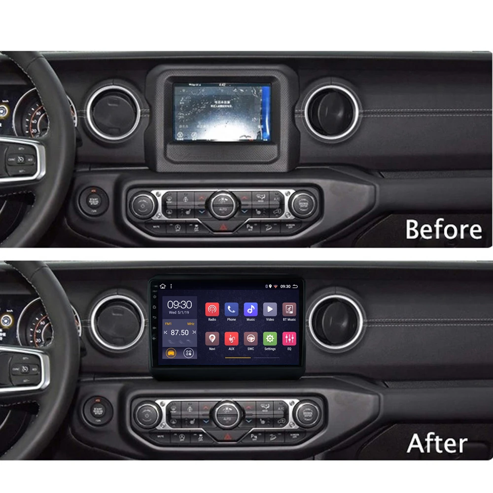 Авторадио android auto 2 32G для Jeep Wrangler 4 JL 2018 2019 автомобильное радио coche audio 1 din mini cooper