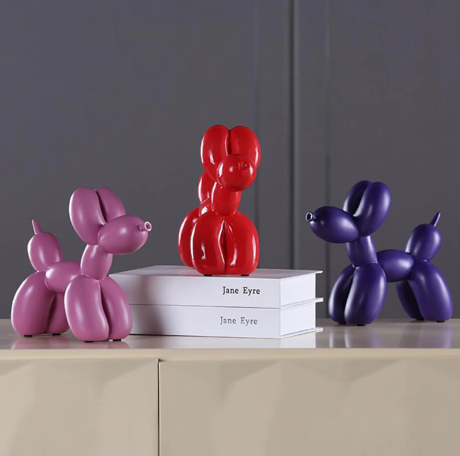 Современная статуя собаки Jeff Koon с воздушным шаром абстрактная скульптура нордический шар художественная статуя собаки Скульптура изделия из смолы украшение дома подарок