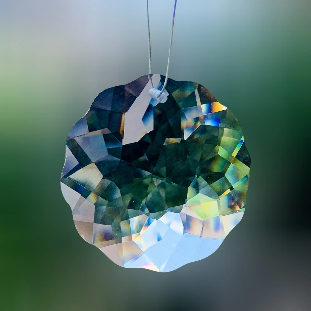 

2PC Clear Mandala Crystal Chandelier Refraction Aurora Prism Sun Catcher DIY Home Party Hotel Curtain Decor Lighting Accessory