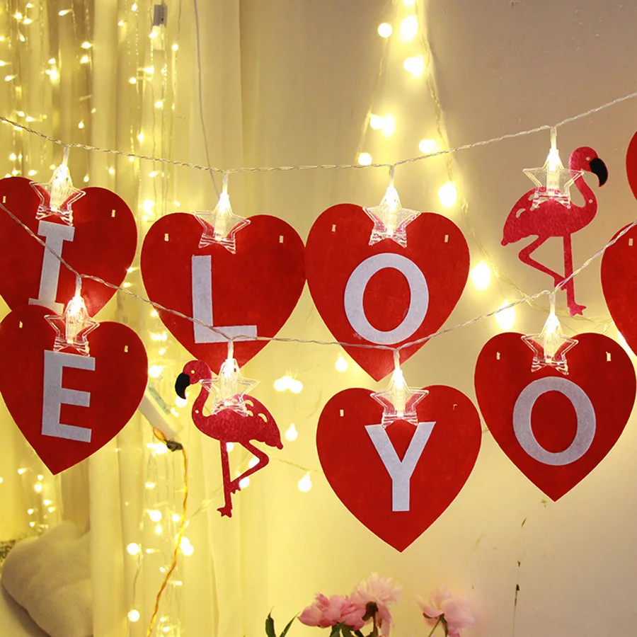 Новогодние украшения гирлянды открытки фото зажим 1 5 м10led 3м20led 6м40led Звездные с