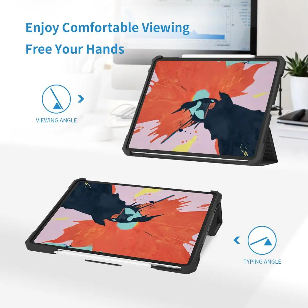 Ударопрочный чехол для Apple iPad Pro 12 9 дюймов 2018 умный карандаш держатель и плечевой