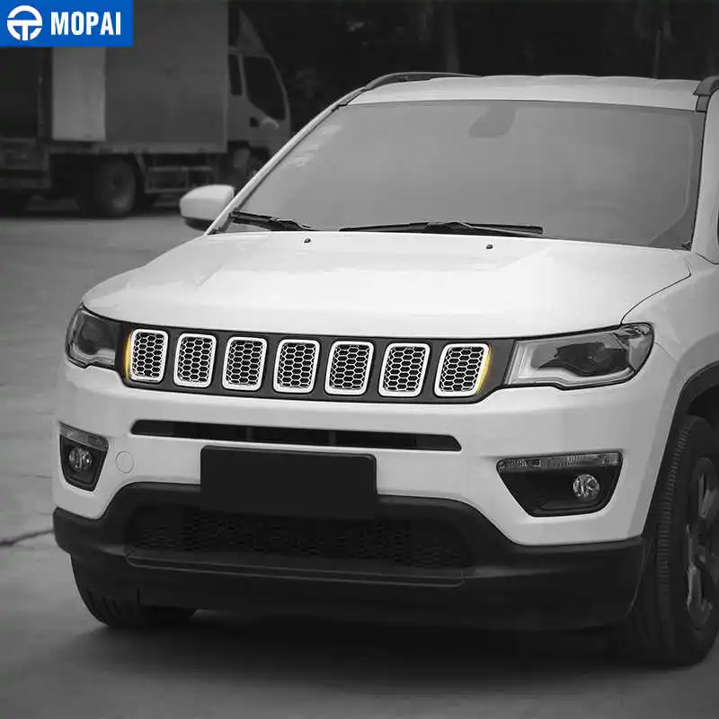 Красные хромированные автомобильные решетки MOPAI из АБС пластика для передней