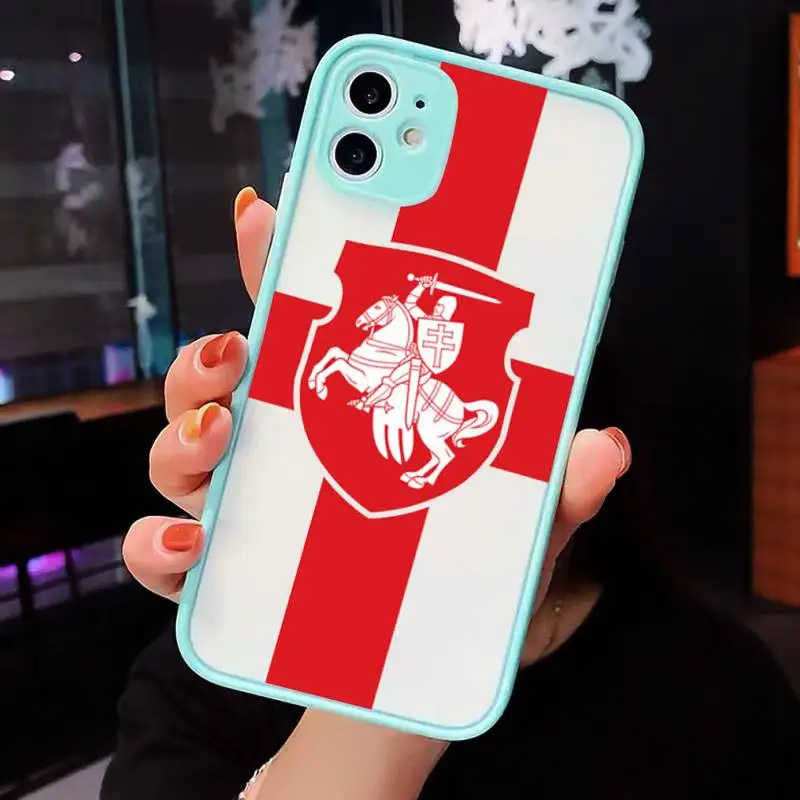 

Republic of Belarus National flag Phone Cases Matte Transparent For iPhone 12 Mini 11 Pro XR XS Max 7 8 Plus