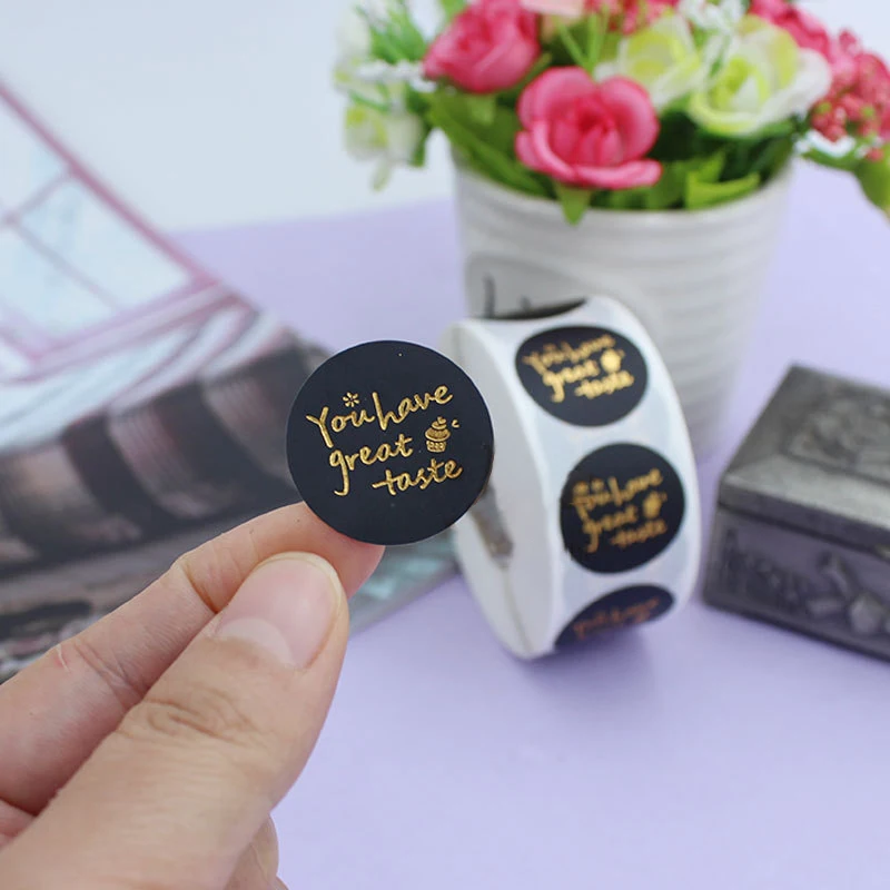 

500pcs/roll You have great taste Stickers Scrapbooking Seal Labels Wedding Cake Baking Dessert Packaging Seal Decor Sticker