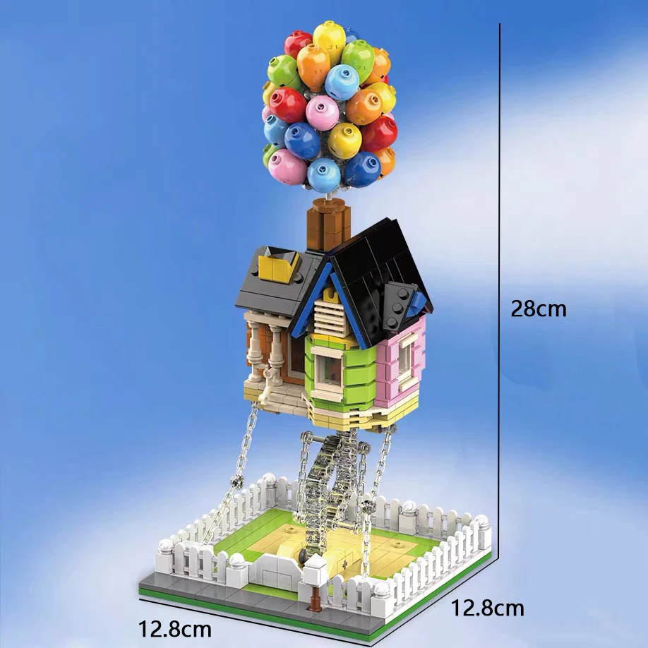 

Mailackers Creator Expert Architecture Flying Balloon House Tensegrity Sculptures Modular Building Blocks Creator House Toy Gift