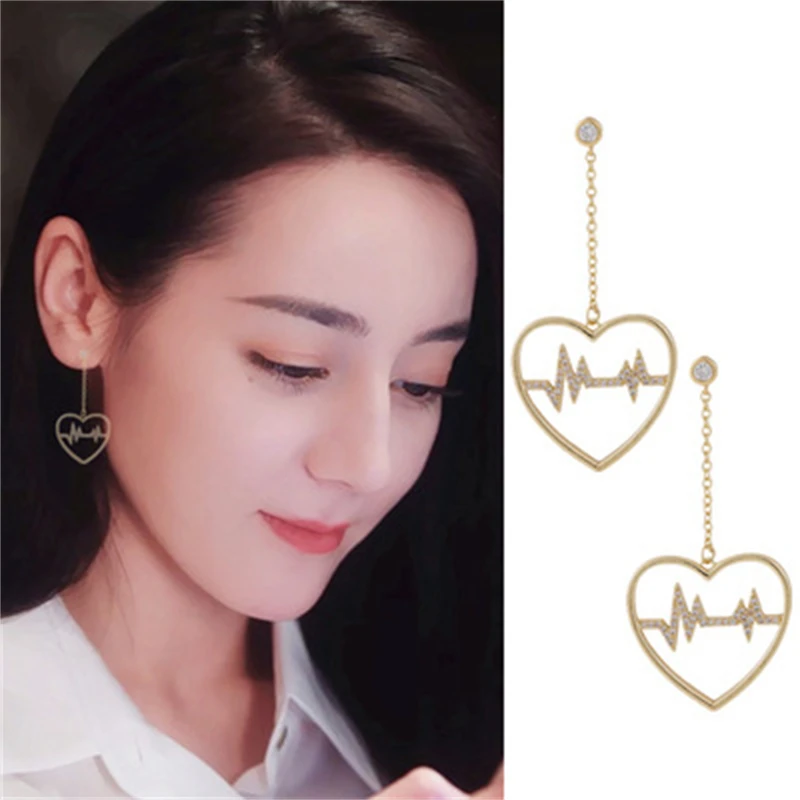 Новые модные французские романтические темпераментные женские серьги с надписью «You Are My Glory», серьги с полым дизайном в виде любовного сердца Dilraba
