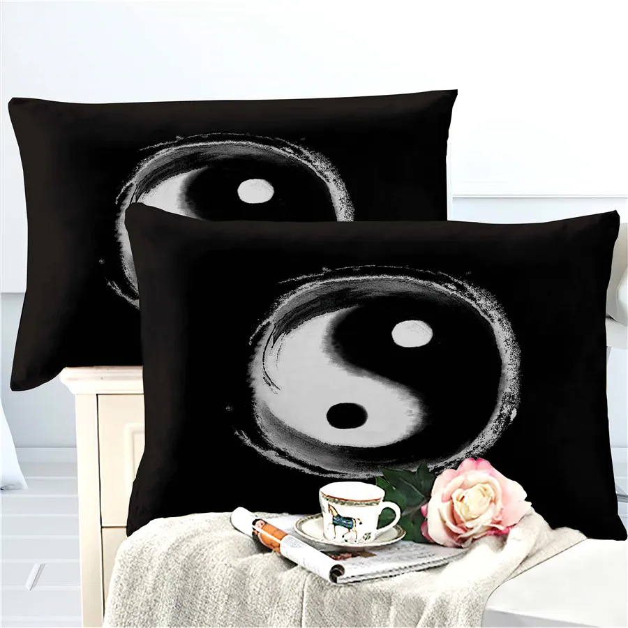HELENGILI 3D Постельное белье Yin Yang печать наволочки с наволочкой Домашние текстильные изделия #YY19 on.