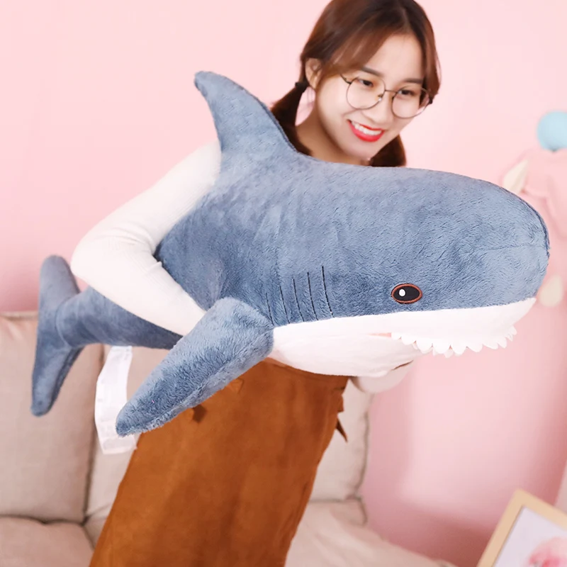 

New Huggable Big Size Shark Plush Toy Soft Stuffed speelgoed Animal Reading Pillow for Birthday Gifts Cushion Gift For Children