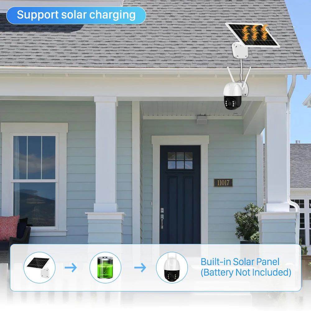

Solar low-power dome camera 4G WiFi optional 3MP high-definition solar low-power camera