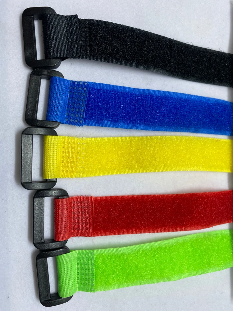 Outdoor Sports Nylon Elastic Backpack Hook Loop Tie Strap Black 3.8 x 30cm 2pcs 