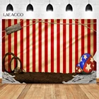 Laeacco фоны для фотосъемки с красными полосками, Детские вечерние фоны с изображением цирковых яиц, колеса, детский портрет