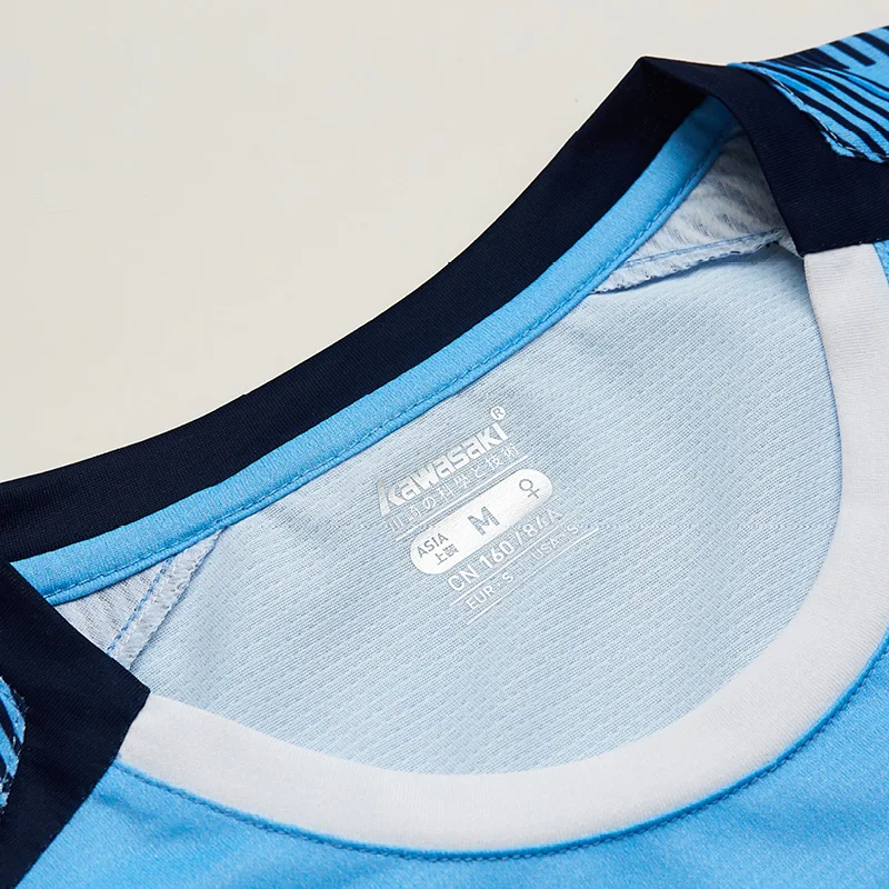 Kawasaki бадминтон рубашки для мальчиков дышащая быстросохнущая футболка мужские