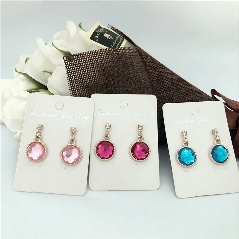 Новые горячие продажи простые 10 цветов круглые маленькие свежие серьги для