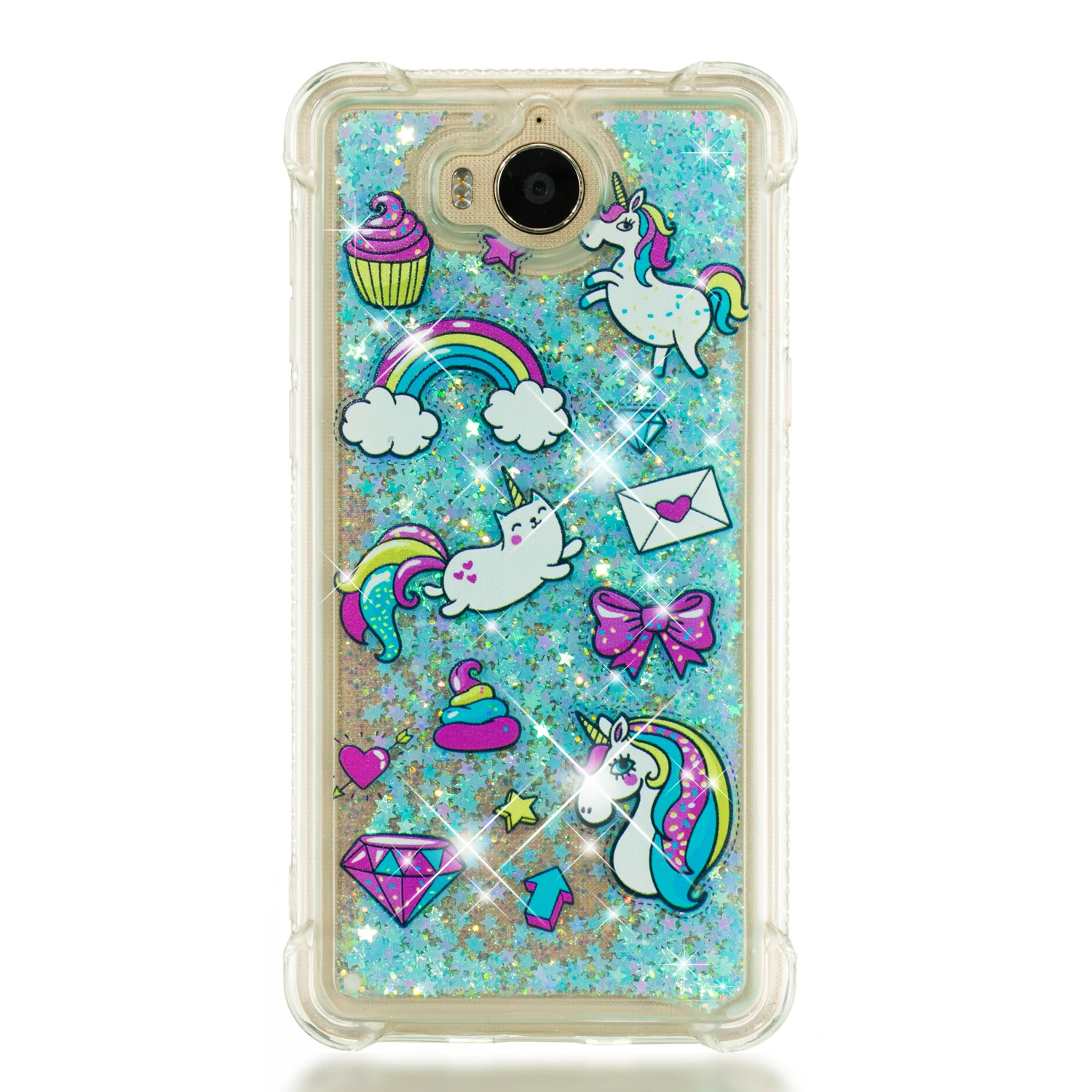 Для huawei Y5 Y6 Nova Young Bling с динамичными плавающими жидкими милый чехол MYA-U29 MYA-L22 MYA-L41 L11 Мягкий силиконовый чехол-бампер - Цвет: NO.10